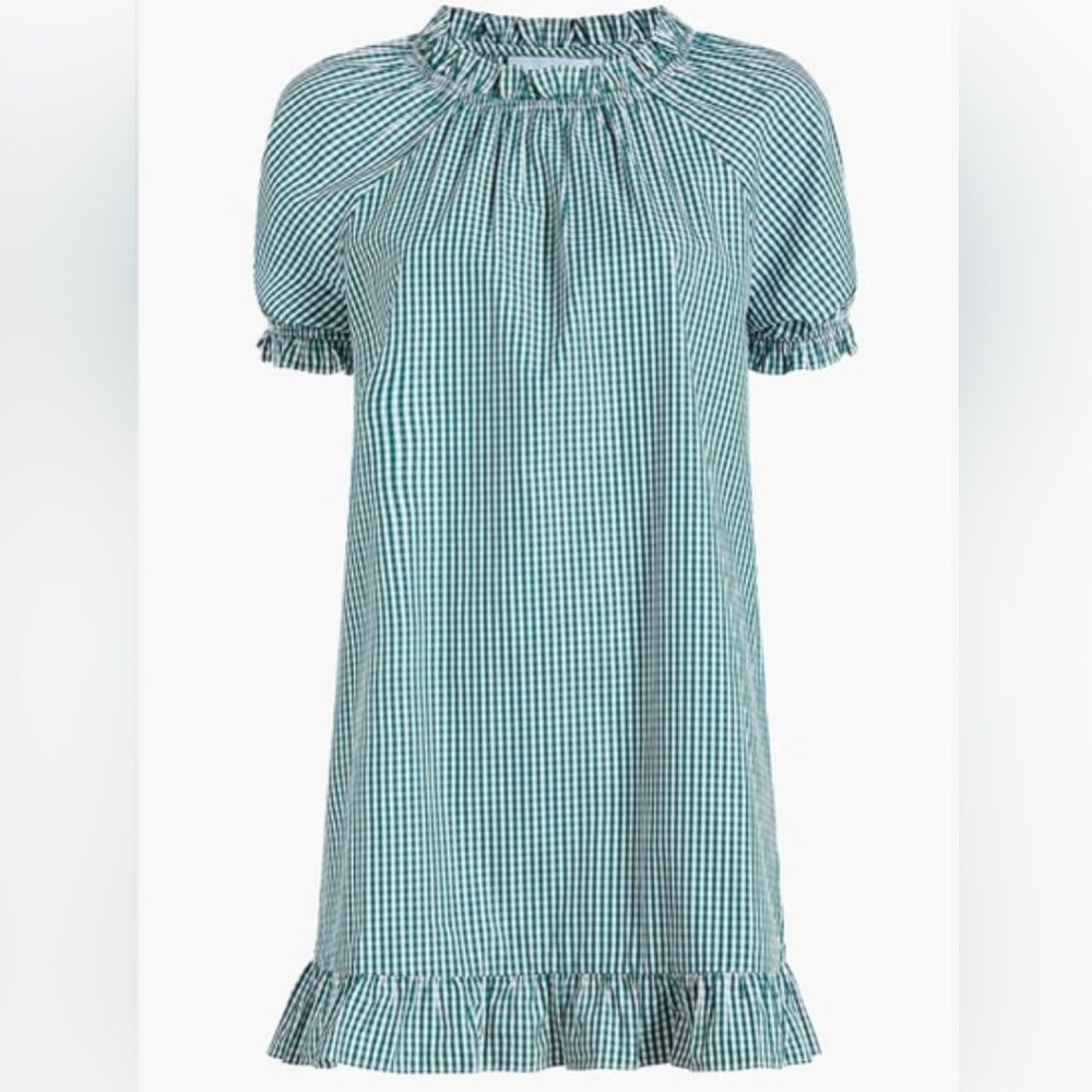 Hill House Green Gingham Mini Dress